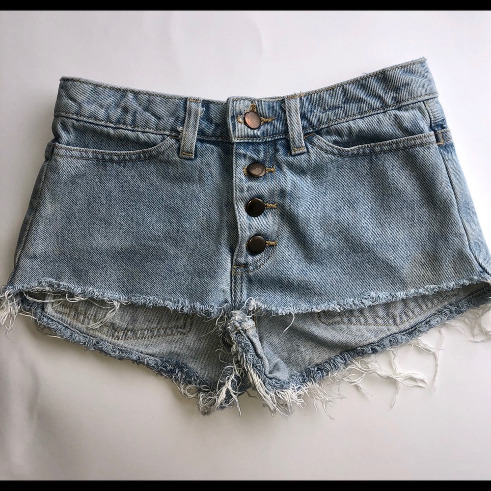 American apparel jean shorts